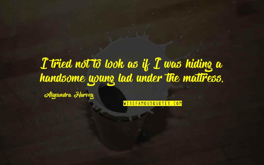 Ummelina Day Spa Quotes By Alyxandra Harvey: I tried not to look as if I