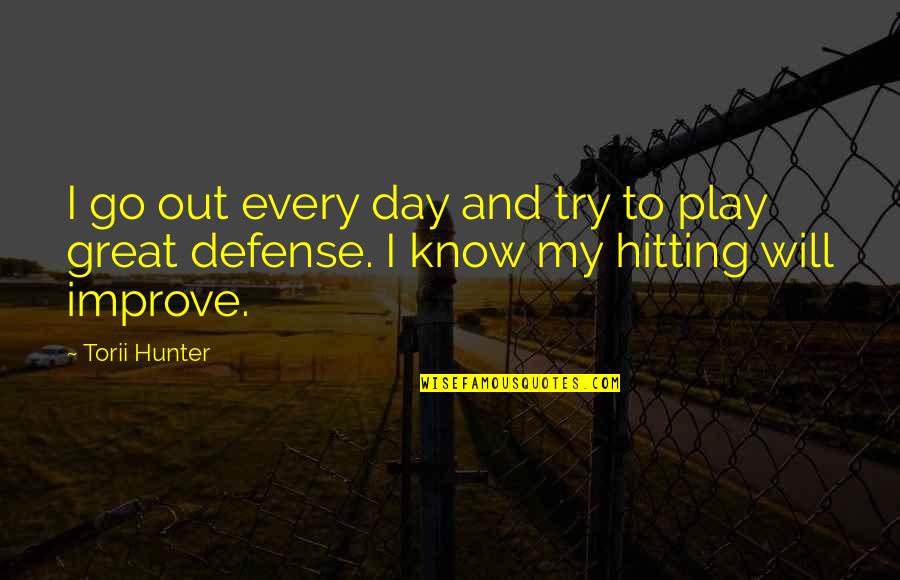 Umpiring Basics Quotes By Torii Hunter: I go out every day and try to