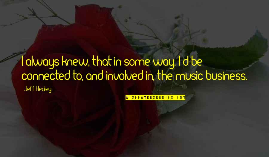 Un Business Quotes By Jeff Healey: I always knew, that in some way, I'd Un Business Quotes By Jeff Healey: I always knew, that in some way, I'd
