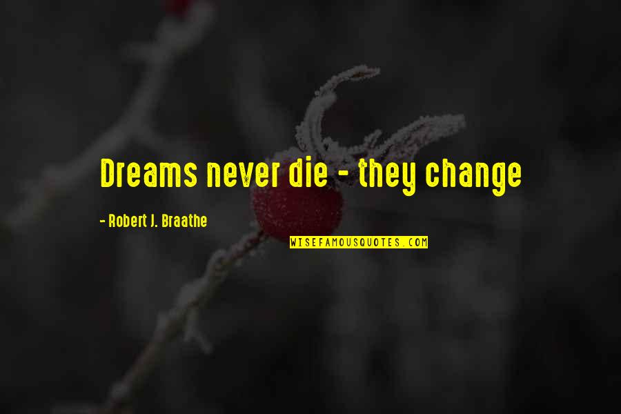 Un Lugar En El Mundo Quotes By Robert J. Braathe: Dreams never die - they change