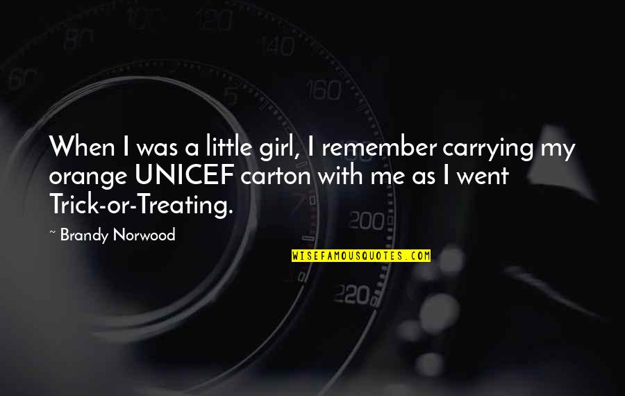 Un Unicef Quotes By Brandy Norwood: When I was a little girl, I remember
