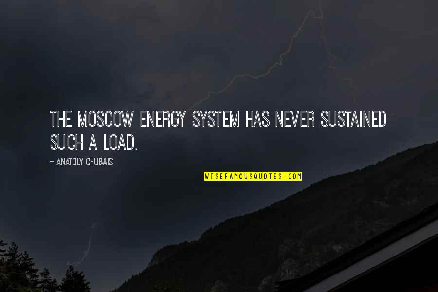 Unalloved Quotes By Anatoly Chubais: The Moscow energy system has never sustained such