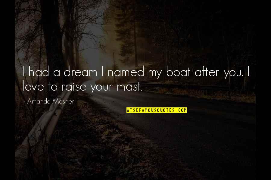 Unam Stock Quotes By Amanda Mosher: I had a dream I named my boat