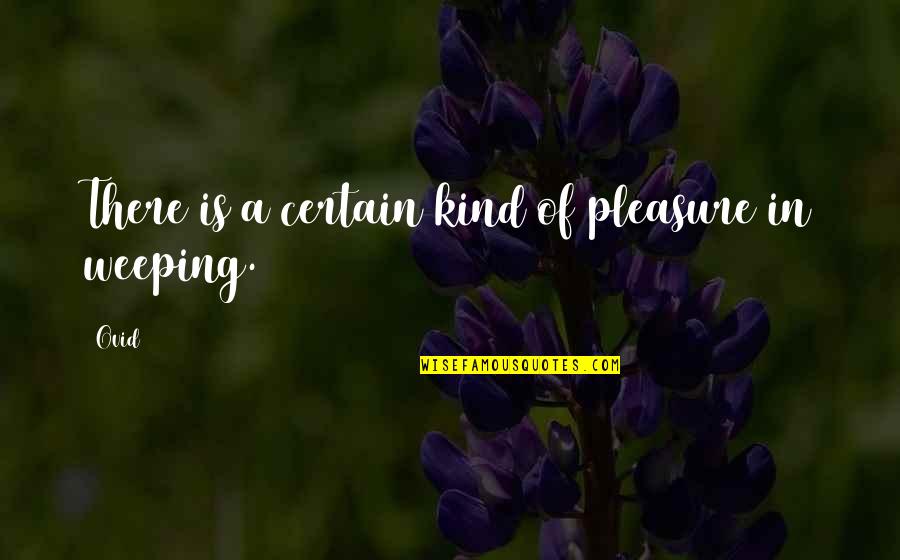 Unanimity Define Quotes By Ovid: There is a certain kind of pleasure in