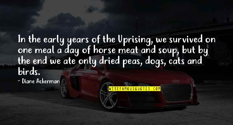 Unappreciative Partner Quotes By Diane Ackerman: In the early years of the Uprising, we