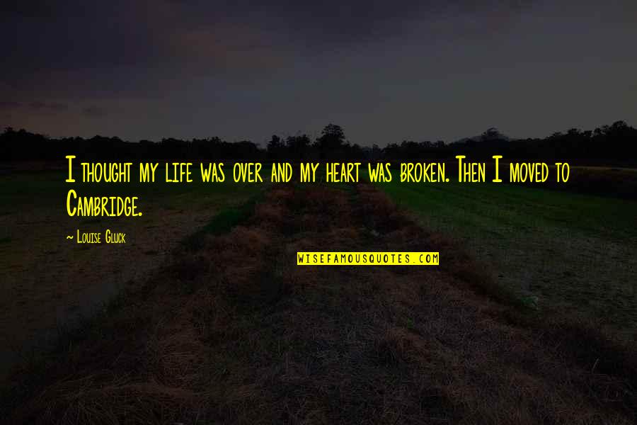 Unatoned Synonym Quotes By Louise Gluck: I thought my life was over and my