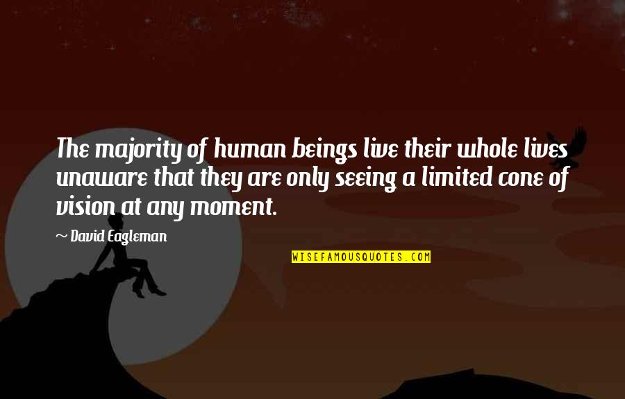 Unaware Quotes By David Eagleman: The majority of human beings live their whole