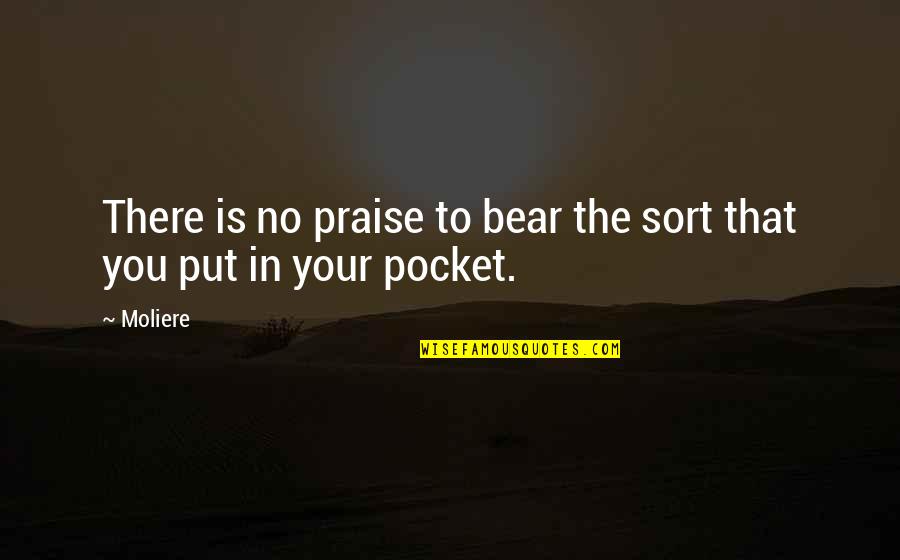 Unchanging God Quotes By Moliere: There is no praise to bear the sort