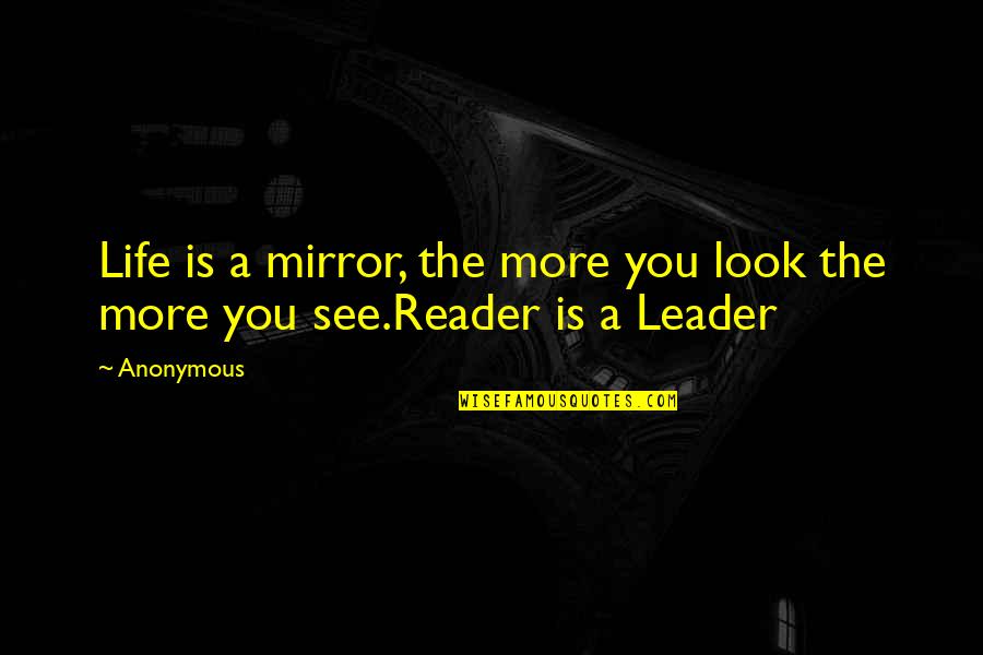 Unclasping Quotes By Anonymous: Life is a mirror, the more you look
