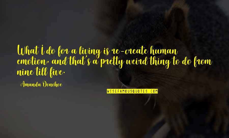 Uncle Pio Quotes By Amanda Donohoe: What I do for a living is re-create Uncle Pio Quotes By Amanda Donohoe: What I do for a living is re-create