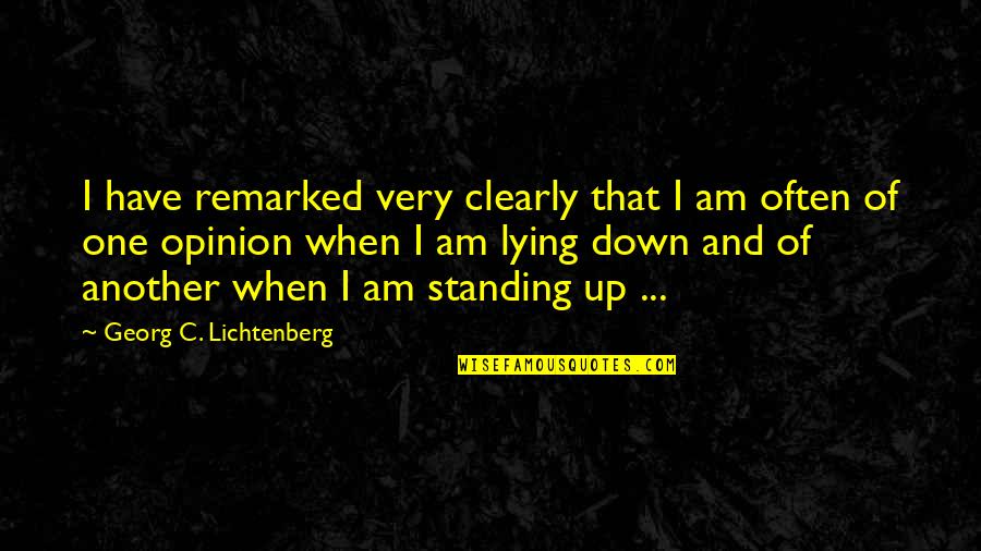 Unconditional Love Of A Sister Quotes By Georg C. Lichtenberg: I have remarked very clearly that I am