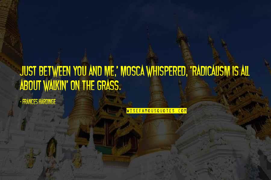 Unconventional Education Quotes By Frances Hardinge: Just between you and me,' Mosca whispered, 'radicalism Unconventional Education Quotes By Frances Hardinge: Just between you and me,' Mosca whispered, 'radicalism