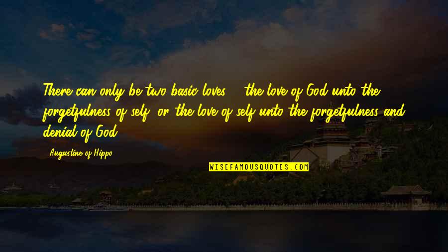 Unconventional Family Quotes By Augustine Of Hippo: There can only be two basic loves ...