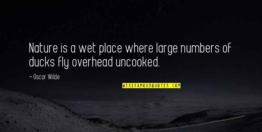 Uncooked Quotes By Oscar Wilde: Nature is a wet place where large numbers