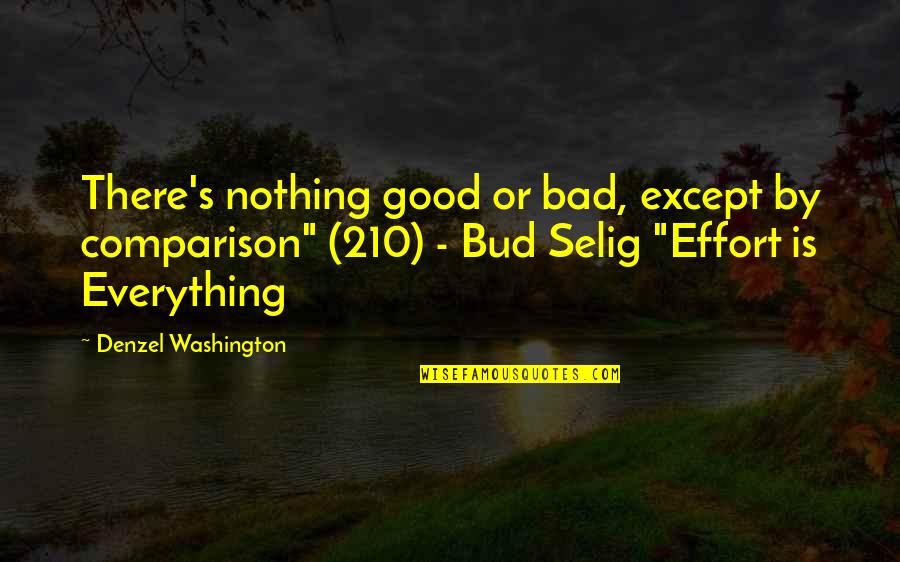 Uncovers Quotes By Denzel Washington: There's nothing good or bad, except by comparison"