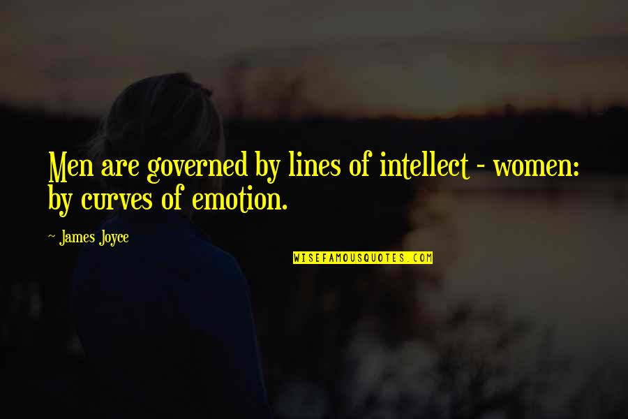 Uncurbed Quotes By James Joyce: Men are governed by lines of intellect -