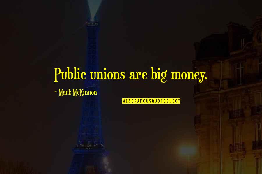Undefeated Famous Quotes By Mark McKinnon: Public unions are big money.