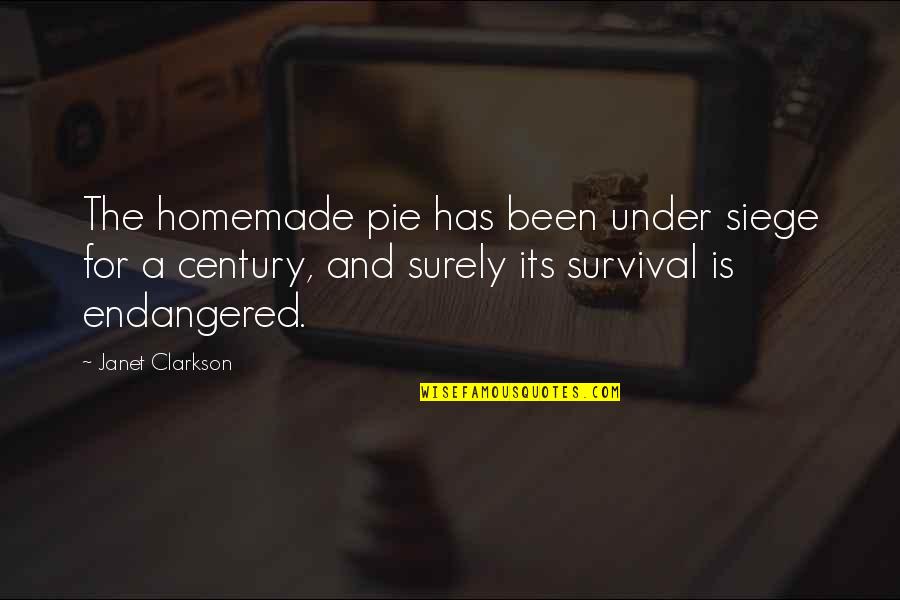 Under Siege Quotes By Janet Clarkson: The homemade pie has been under siege for