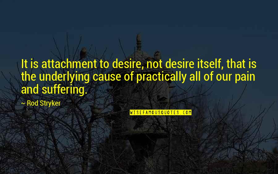 Underlying Quotes By Rod Stryker: It is attachment to desire, not desire itself,