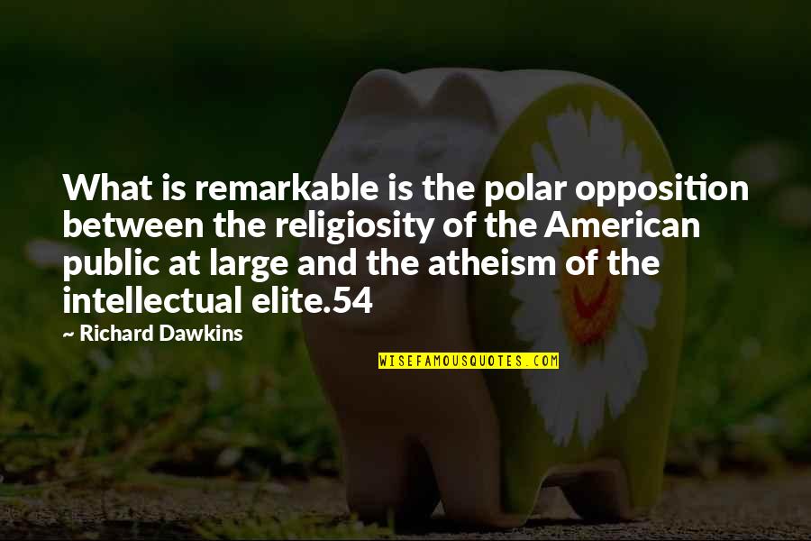 Underran Quotes By Richard Dawkins: What is remarkable is the polar opposition between