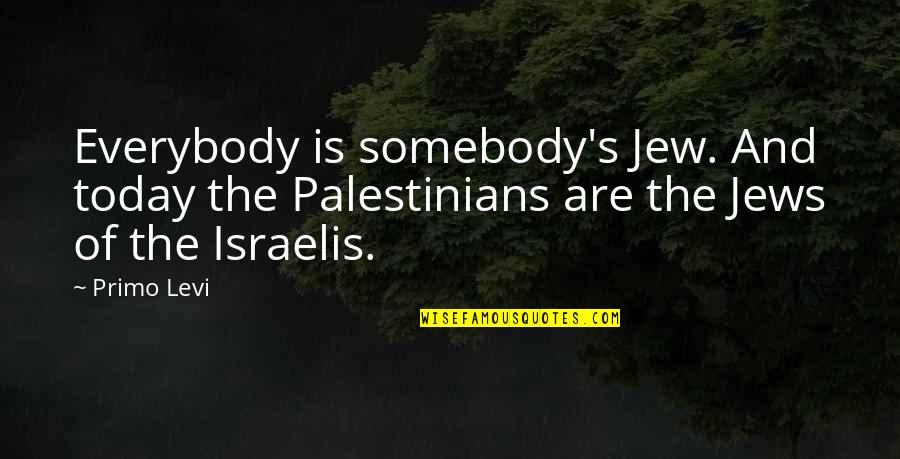Understading Quotes By Primo Levi: Everybody is somebody's Jew. And today the Palestinians