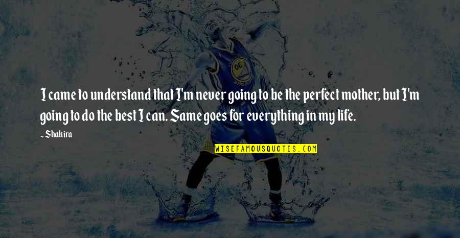Understand For Life Quotes By Shakira: I came to understand that I'm never going