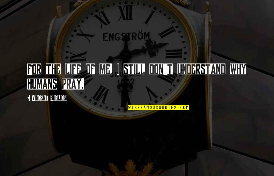 Understand For Life Quotes By Vincent Bugliosi: For the life of me, I still don't