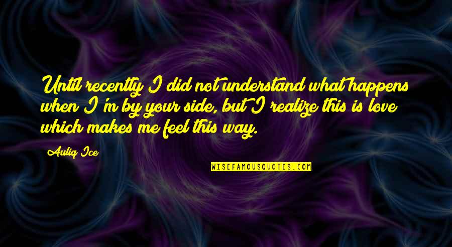 Understand Me My Love Quotes By Auliq Ice: Until recently I did not understand what happens