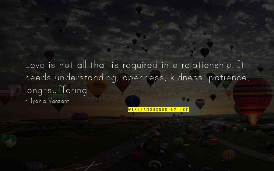 Understanding Love Relationship Quotes By Iyanla Vanzant: Love is not all that is required in