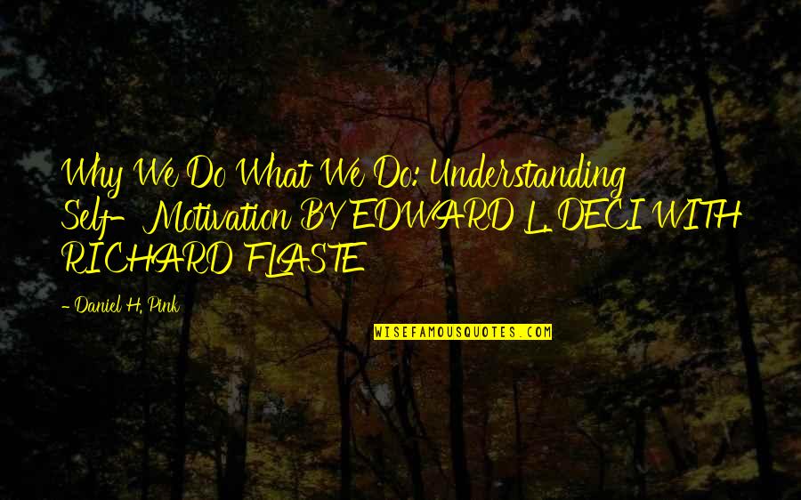 Understanding Self Quotes By Daniel H. Pink: Why We Do What We Do: Understanding Self-Motivation