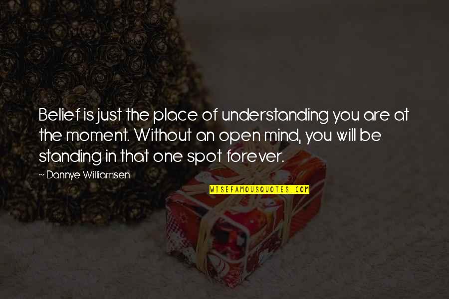 Understanding The Mind Quotes By Dannye Williamsen: Belief is just the place of understanding you