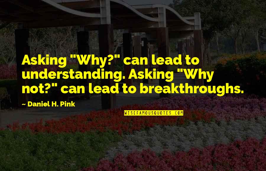 Understanding Why Quotes By Daniel H. Pink: Asking "Why?" can lead to understanding. Asking "Why