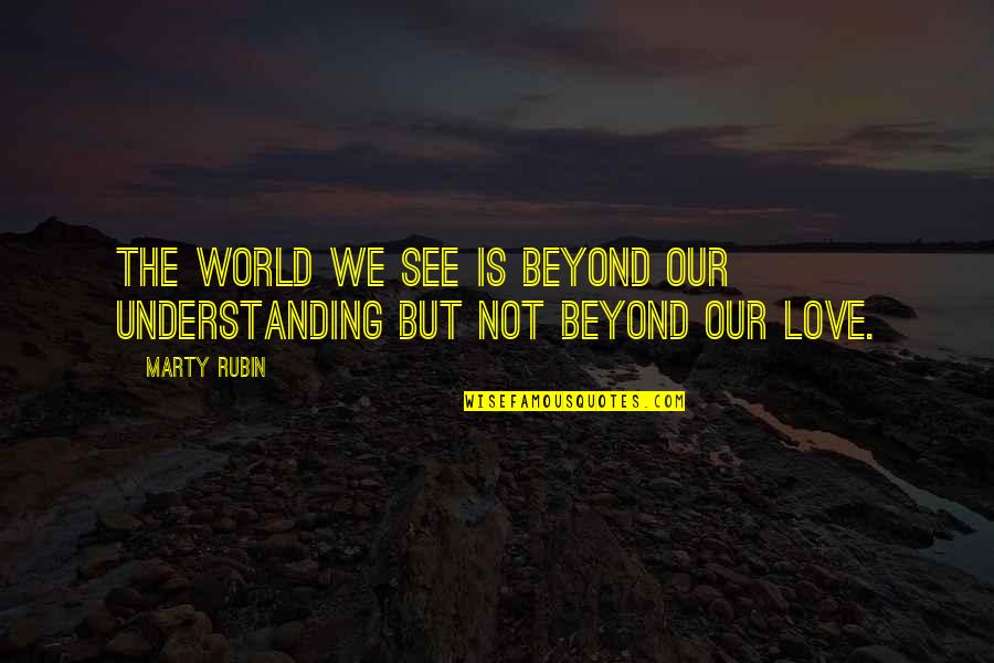 Understanding Your Love Quotes By Marty Rubin: The world we see is beyond our understanding