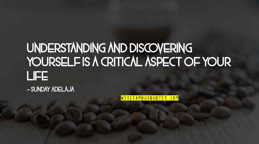 Understanding Yourself Quotes By Sunday Adelaja: Understanding and discovering yourself is a critical aspect