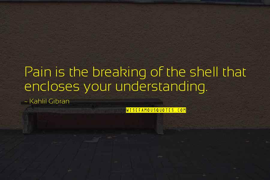 Uneasy Soul Quotes By Kahlil Gibran: Pain is the breaking of the shell that