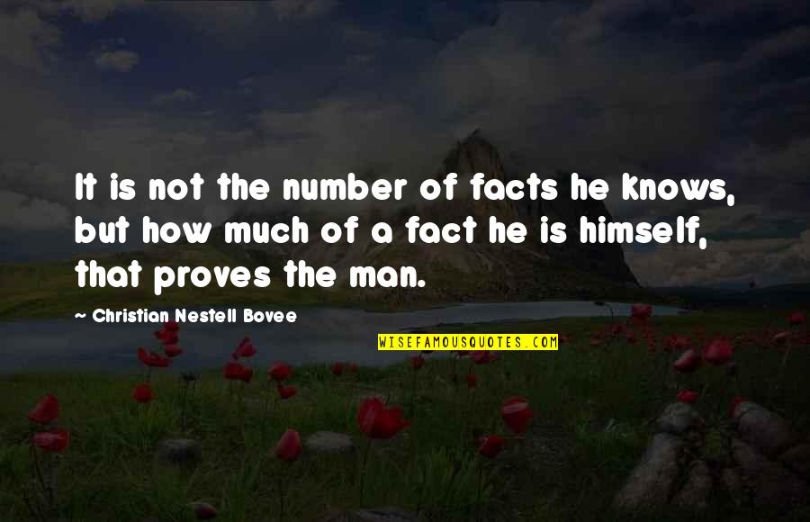 Uneaten Table Morsel Quotes By Christian Nestell Bovee: It is not the number of facts he