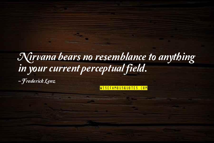 Unendingly Quotes By Frederick Lenz: Nirvana bears no resemblance to anything in your