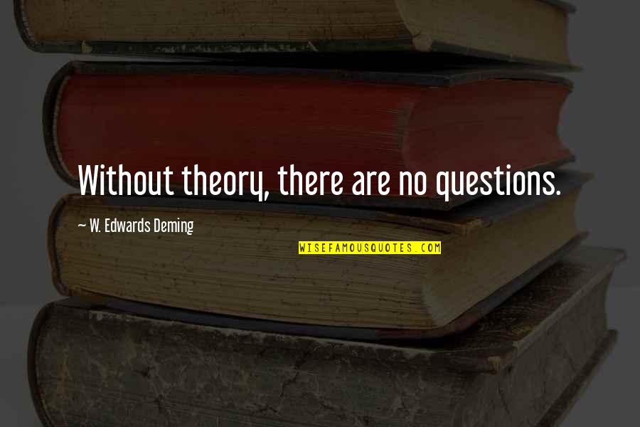 Uneventless Quotes By W. Edwards Deming: Without theory, there are no questions.