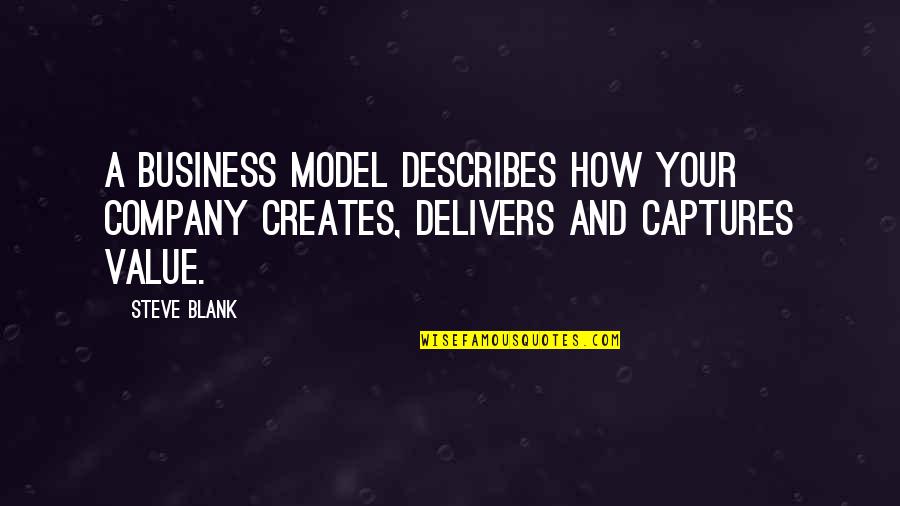 Unexpected Love And Happiness Quotes By Steve Blank: A business model describes how your company creates,