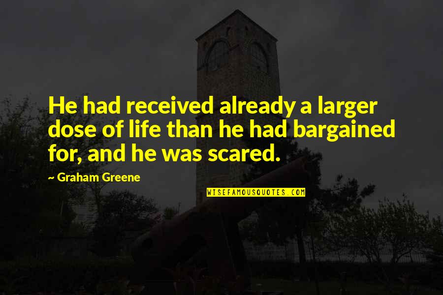 Unfaithfully Yours Dudley Quotes By Graham Greene: He had received already a larger dose of Unfaithfully Yours Dudley Quotes By Graham Greene: He had received already a larger dose of