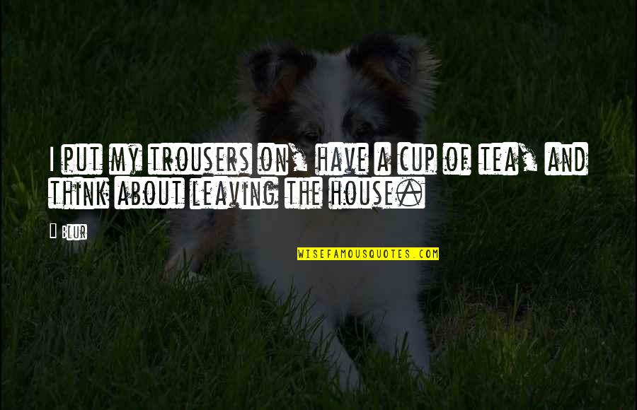 Unfaithfully Yours Quotes By Blur: I put my trousers on, have a cup