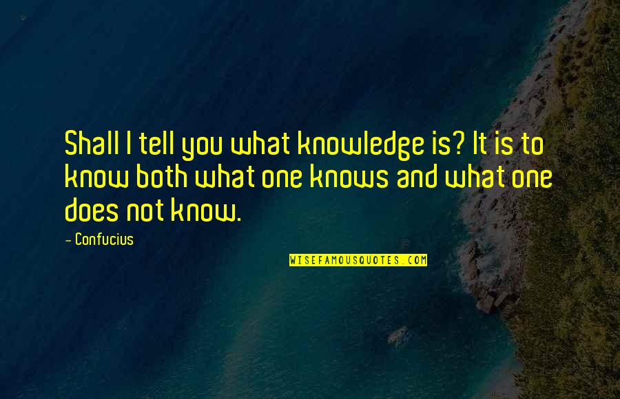 Unfathomed Quotes By Confucius: Shall I tell you what knowledge is? It