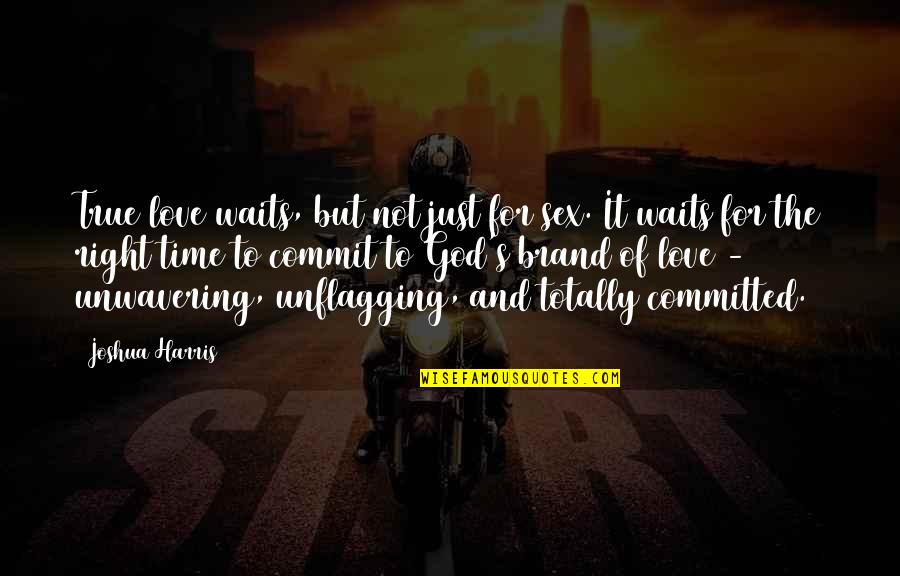 Unflagging Quotes By Joshua Harris: True love waits, but not just for sex.