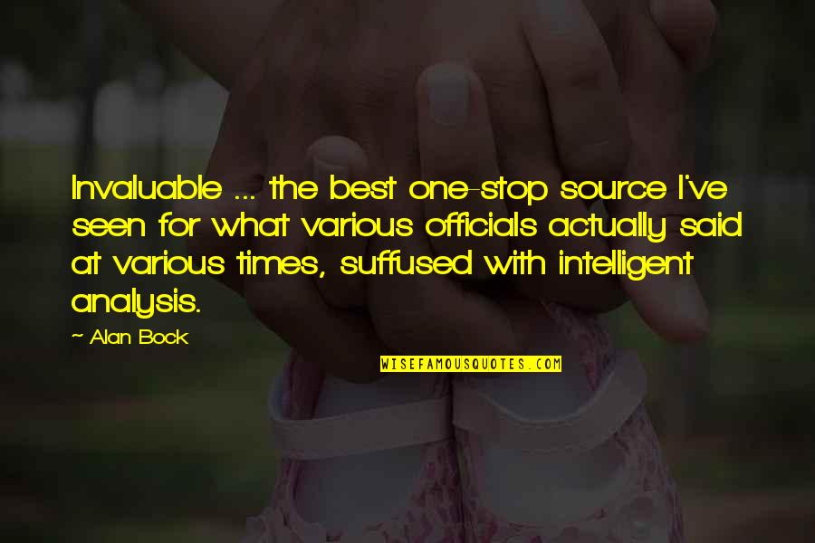 Unforgettable Love Drama Quotes By Alan Bock: Invaluable ... the best one-stop source I've seen