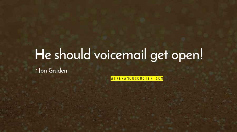 Unforthcoming Synonyms Quotes By Jon Gruden: He should voicemail get open! Unforthcoming Synonyms Quotes By Jon Gruden: He should voicemail get open!