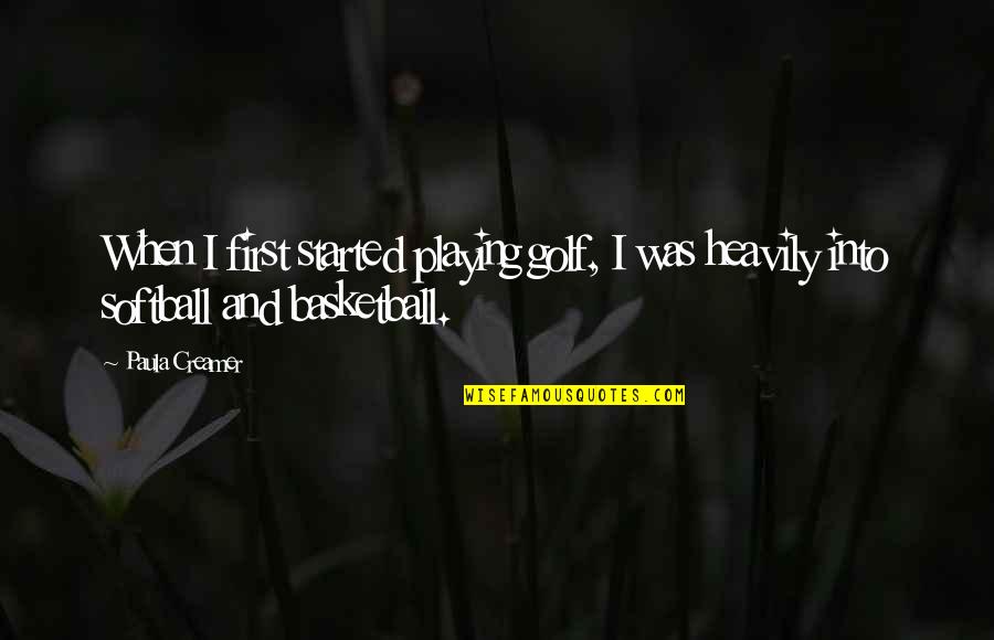 Unfortunate Importance Of Beauty Quotes By Paula Creamer: When I first started playing golf, I was