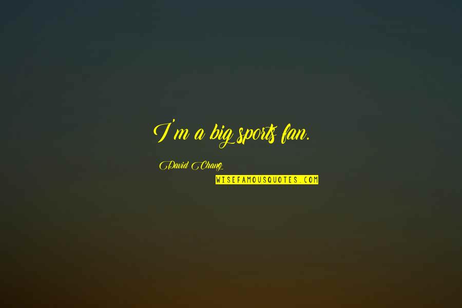 Unfulfilled Wishes Quotes By David Chang: I'm a big sports fan. Unfulfilled Wishes Quotes By David Chang: I'm a big sports fan.