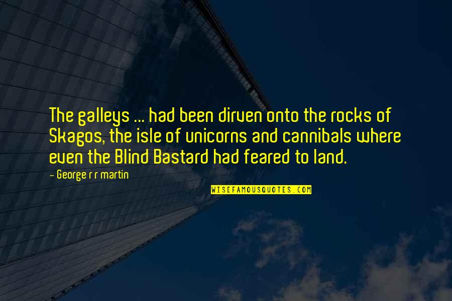 Unicorns Quotes By George R R Martin: The galleys ... had been dirven onto the