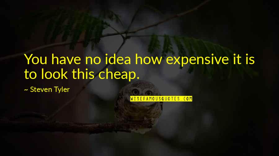 Uninhabited Synonym Quotes By Steven Tyler: You have no idea how expensive it is Uninhabited Synonym Quotes By Steven Tyler: You have no idea how expensive it is