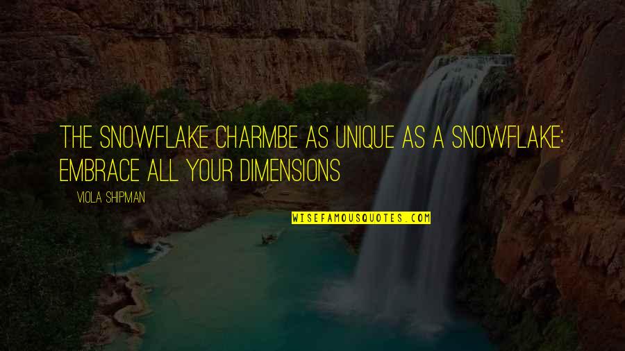 Uniquely Quotes By Viola Shipman: The Snowflake CharmBe As Unique As A Snowflake: